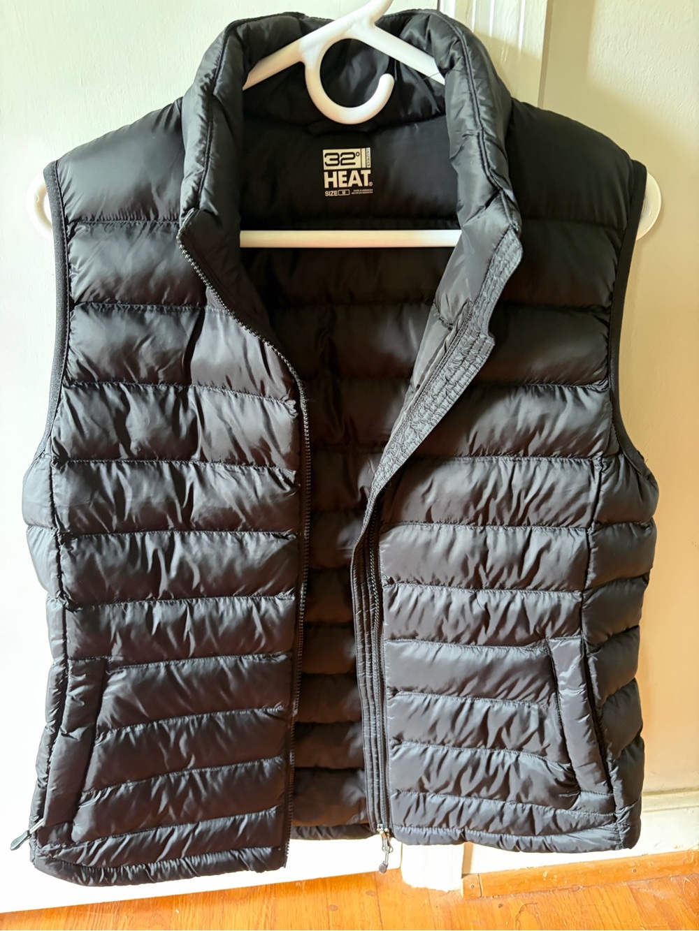 32 Degrees Heat Black Quilted Puffer Vest